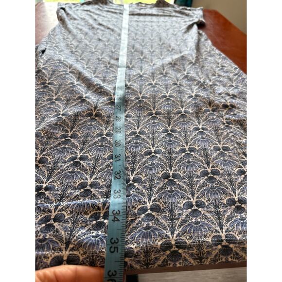 Fat Face Jersey Dress Blue Floral Cotton Modal Size 10 Pockets A-Line - Picture 5 of 10